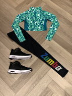 Butterfly long sleeve crop top