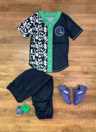 Out loud baseball button up jersey