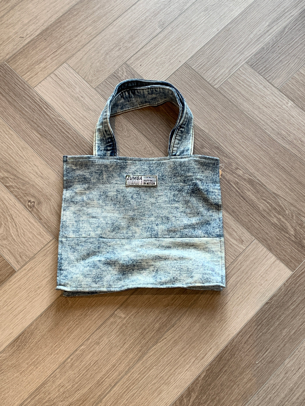 Denim custom made tote bag