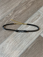Fired up cord choker necklace