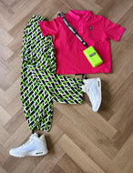 Color spree oversized mesh polo