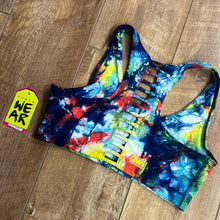 Load image into Gallery viewer, Zumba worldwide tie-dye bra
