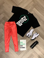 Apres Zumba shiny high waisted ankle leggings