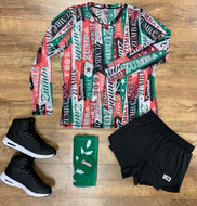 Prep long sleeve mesh top