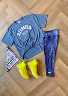 Blue jean custom front tie tee