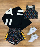 Sport mode high waisted loose shorts