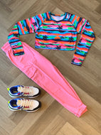 Sun and swim long sleeve crop top