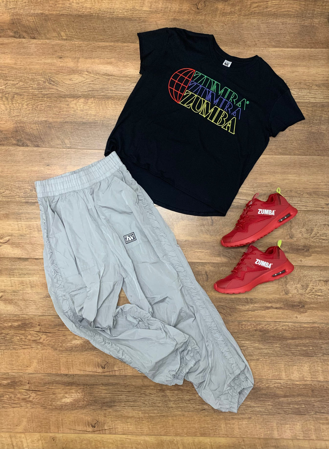 Zumba Haus high low crew neck top