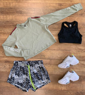 Strong ID long sleeve crop pullover
