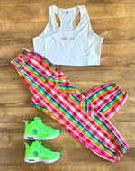 Plaid pop cargo pants