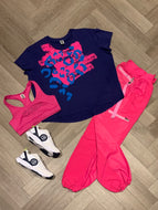 Sizzlin high low crew neck top