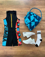 Rays half-zip biker bodysuit
