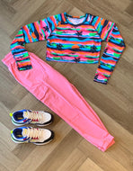 Pastel woven cargo pants