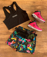 Vibrant crop racerback black