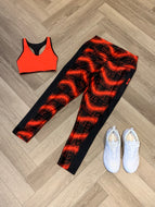 Heat map high waisted ankle leggings