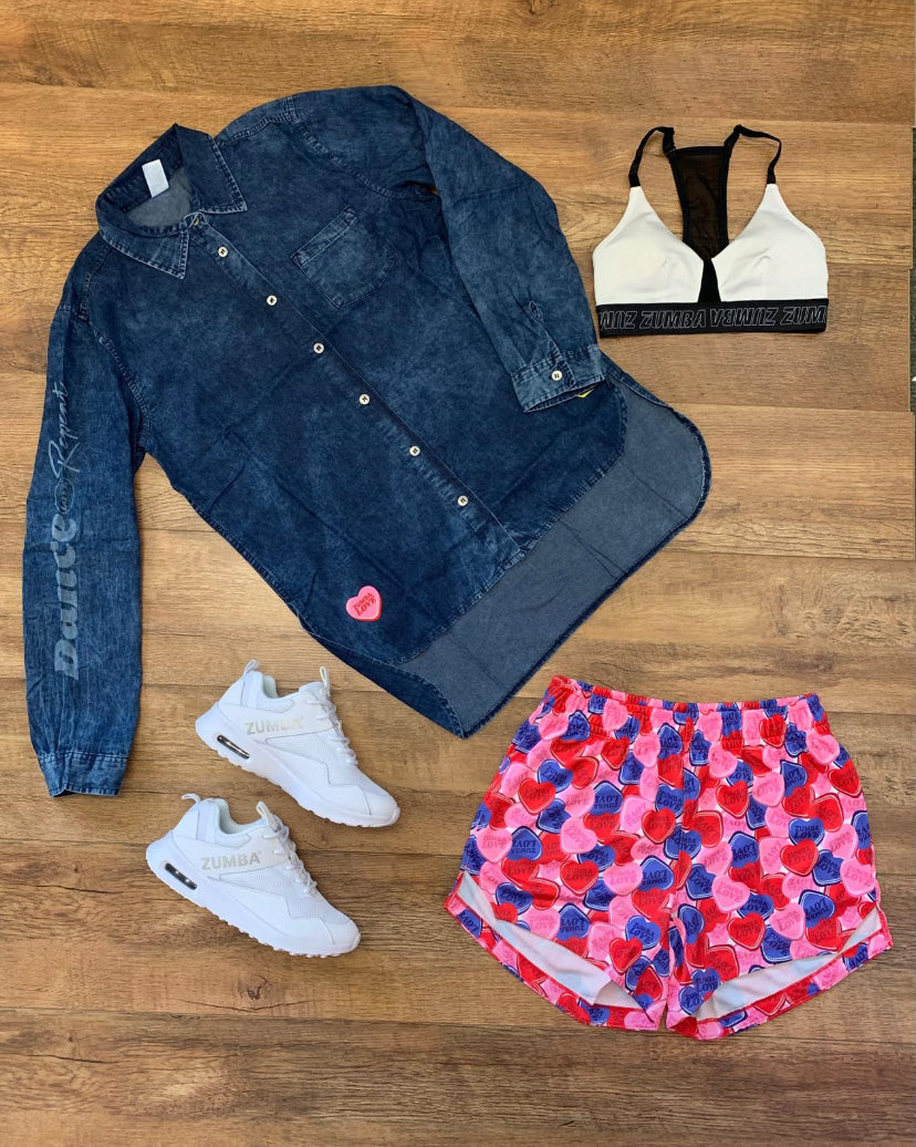 Love 2.0 high low mesh shorts