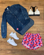 Love 2.0 high low mesh shorts