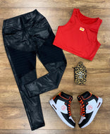 Explore high neck crop tank