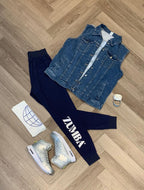 Blue Jean long denim vest jacket
