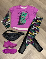 Apres Zumba high waisted ankle leggings with side inserts