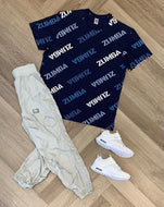Blue Jean oversized crew neck top
