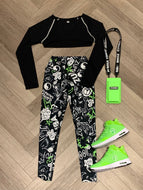 Fierce and fired up high waisted ankle leggings