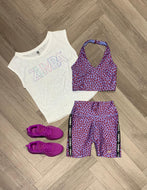 Skate glam high waisted biker shorts