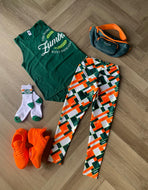 Class of 2001 high waisted ankle leggings - Orange