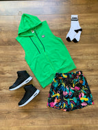 Out loud men's sleeveless zip up hoodie