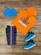 Zumba explore custom cap sleeve hoodie top