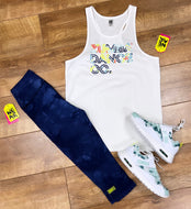Cropped tie-dye leggings